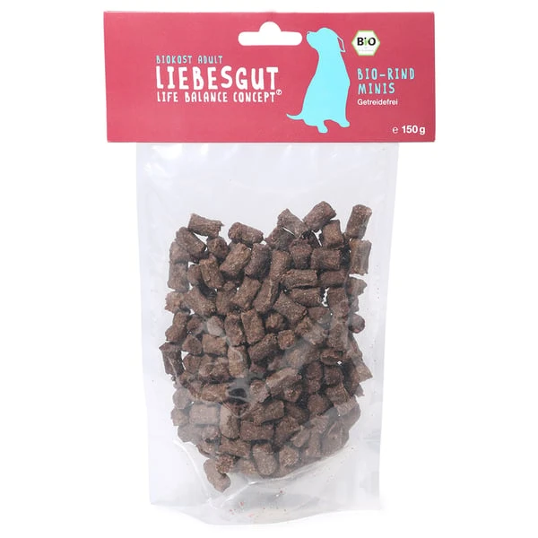 Liebesgut Bio Hund Rinder Minis 150g 3 Liebesgut Bio Hund Rinder Minis 150g