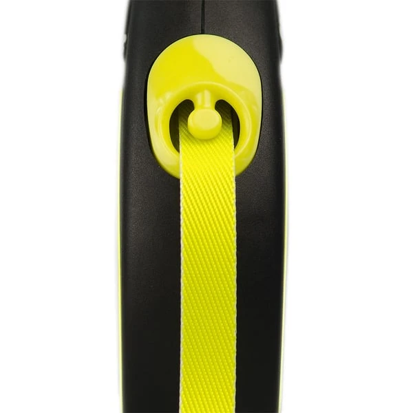 Flexi New NEON Gurtleine 5m Schwarz 5 Flexi New NEON Gurtleine 5m Schwarz – Bild 3