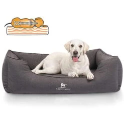 Knuffelwuff Orthopädisches Wasserabweisendes Hundebett Leon Anthrazit