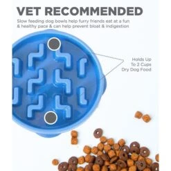 Outward Hound Fun Feeder Slo Bowl Anti Schling Notch Blue -Deutschland Wuff Spielzeug Verkaufs-Shop outward hound fun feeder slo bowl notch blue medium web 5