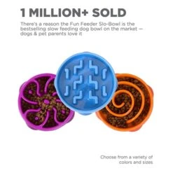 Outward Hound Fun Feeder Slo Bowl Anti Schling Notch Blue -Deutschland Wuff Spielzeug Verkaufs-Shop outward hound fun feeder slo bowl notch blue medium web 6