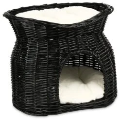 Trixie Weidenkorb Mit Liegedach Und Kissen