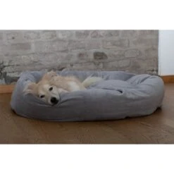 ZooRoyal Kuschelbett Rund Für Haustiere 95 Cm -Deutschland Wuff Spielzeug Verkaufs-Shop zooroyal hundebett rund grau 2